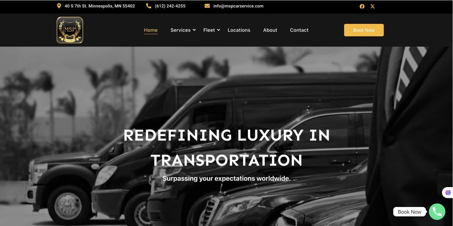 msp car service web redesign project