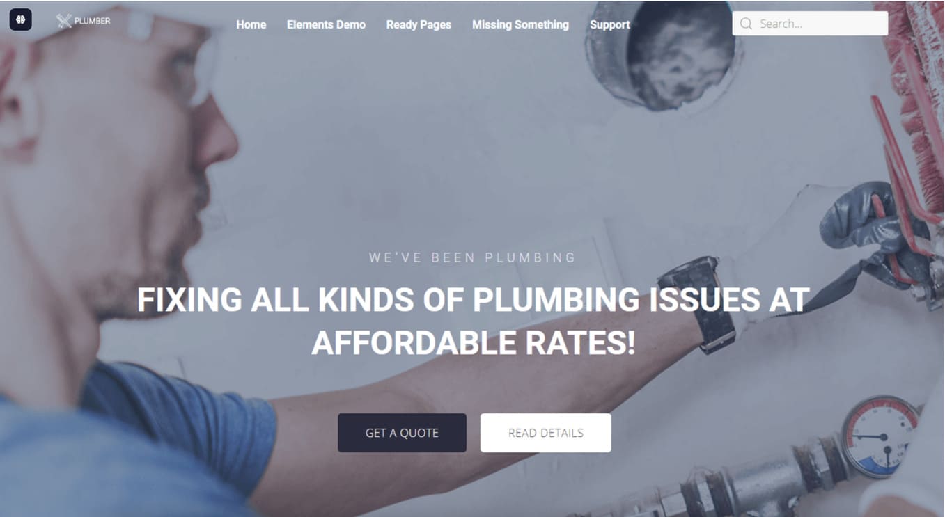 plumbers web design projects