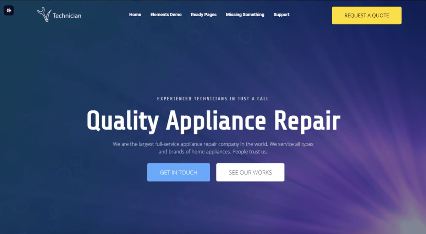 technician web design project