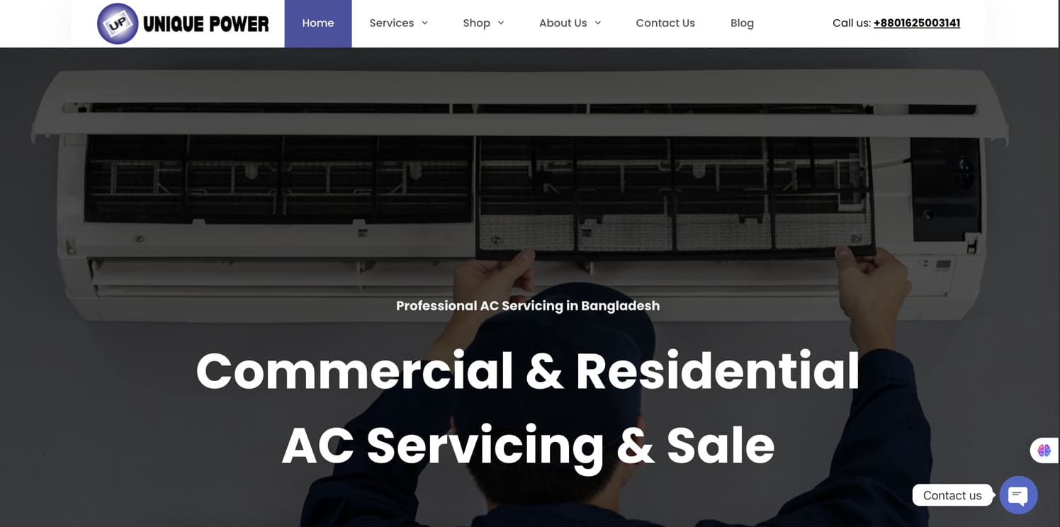unique power web design project